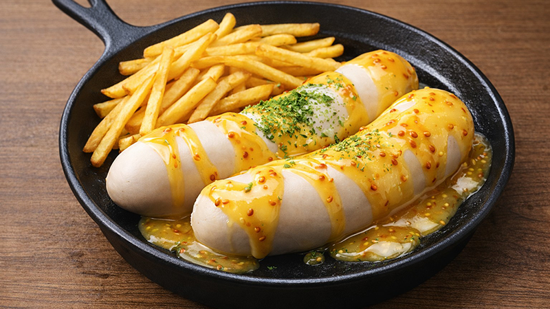 バイエルン名物「ヴァイスブルスト」（白ソーセージ）